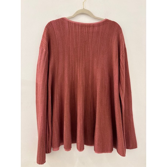 Free People Women's Sundae Bell Sleeve Flowy Sweater Rose Pink‎ Size M Bohemian - Picture 3 of 5